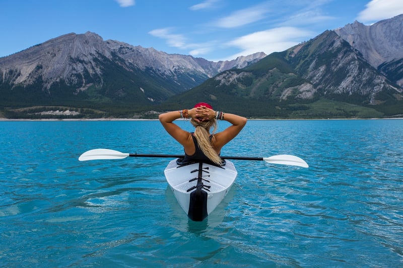 Kayaking in nature